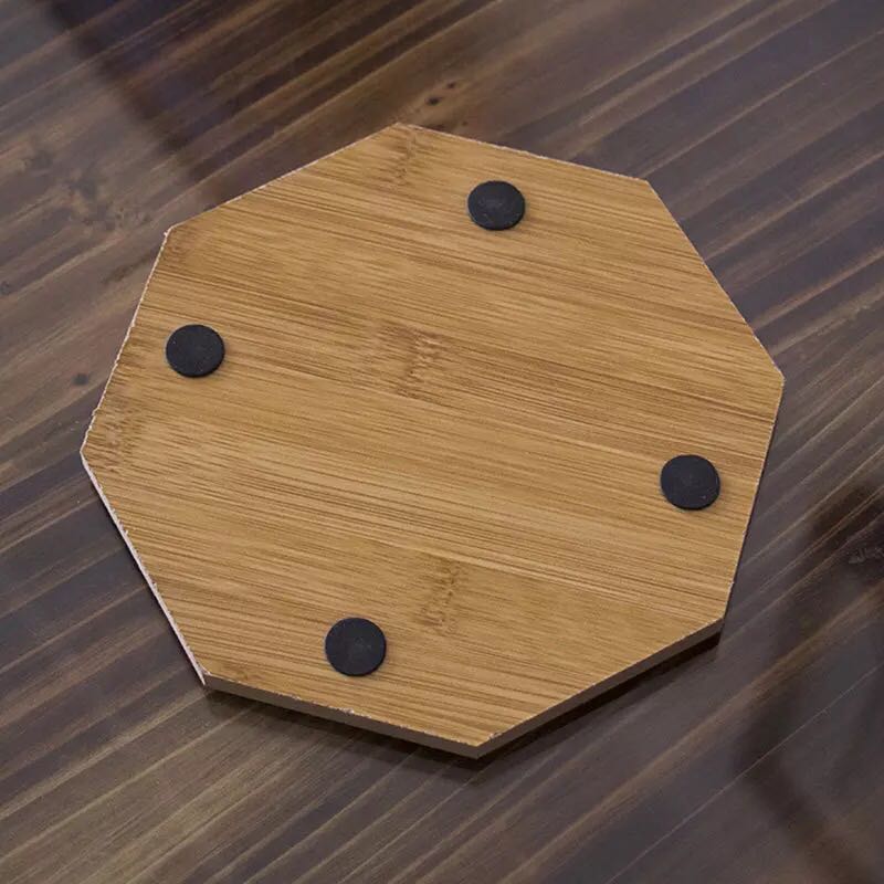 Bamboo table heat insulation mat square anti-hot bowl coasters kitchen pan pad