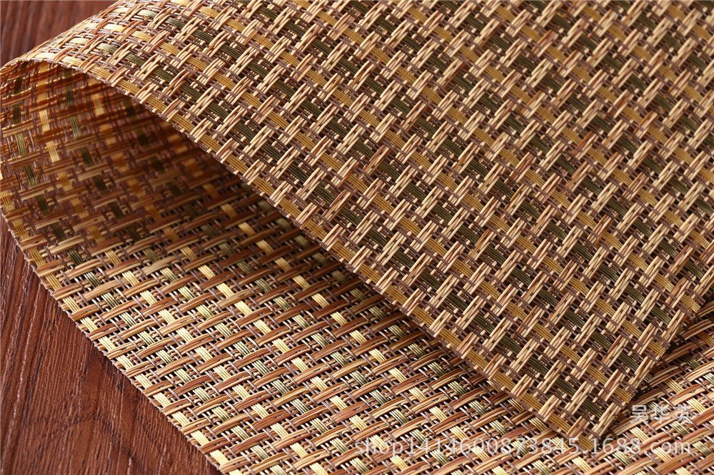 30*45 manufacturer direct selling hotel PVC woven heat insulation pad simple and fashionable pure color cup cushion for the anti-skid.
