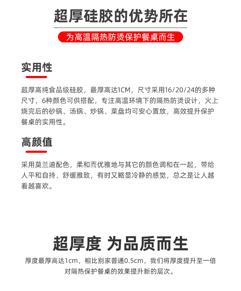 Thickened Silicone Thermal Insulation Pad High Temperature Resistant Dining Table Cushion Non-Slip and Hot Casserole Mat Plate Mat Kitchen Vegetable Mat Heat Shielding Pad Thickened Silicone Thermal Insulation Pad High Temperature Resistant Dining Table Cushion Non-Slip and Hot Casserole Mat Plate Mat Kitchen Vegetable Mat Heat Shielding Pad