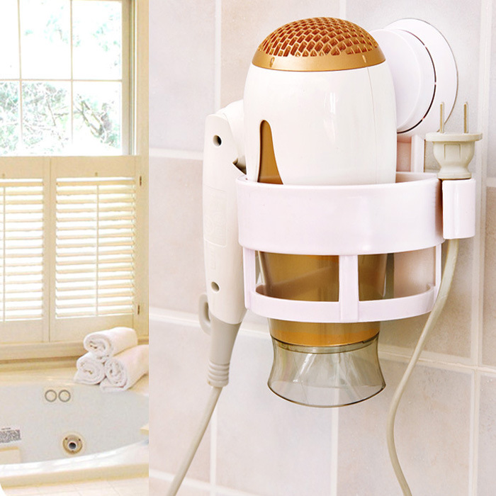 Wholesale creative multifunctional bathroom bathroom shelf rotary strong suction cup household electric hair dryer rack