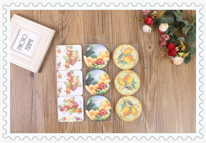 Wood Printing Teacup Mat Insulation Pad Coffee Cup Mat Water Cup Cup Holder Heat Shielding Pad Tea Ceremony Accessories