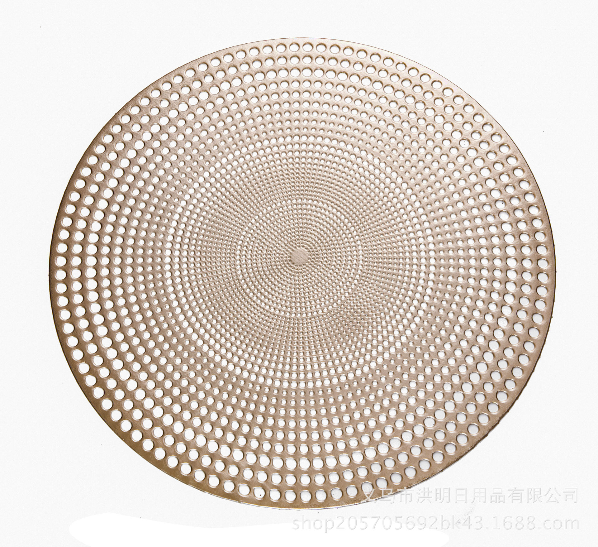 Radiation Round PVC Bronzing Cutout Mat Heat Insulation Non-Slip Placemat Tea Table Cloth Table Mat Decorative Pad Western-Style Placemat