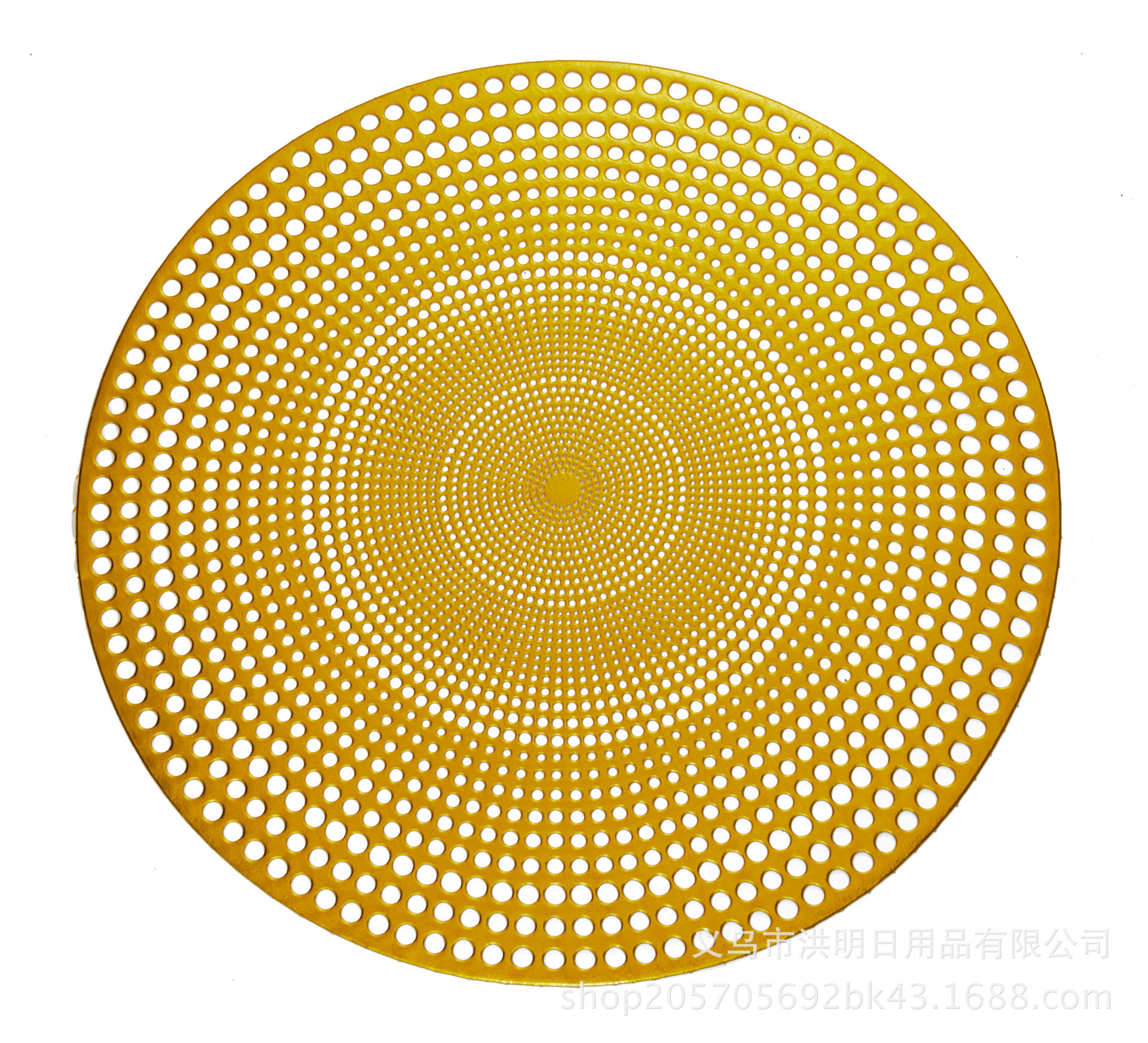 Radiation Round PVC Bronzing Cutout Mat Heat Insulation Non-Slip Placemat Tea Table Cloth Table Mat Decorative Pad Western-Style Placemat