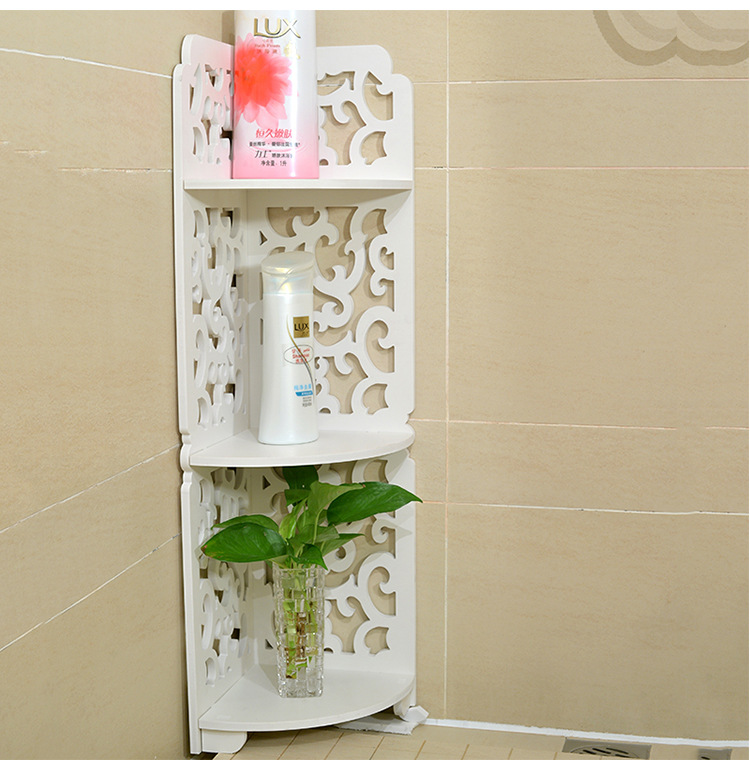 Supply Multi-Functional Kitchen Bathroom Storage Rack Creative Carved Wooden Corner Shelf Factory Wholesale Supply Multi-Functional Kitchen Bathroom Storage Rack Creative Carved Wooden Corner Shelf Factory Wholesale