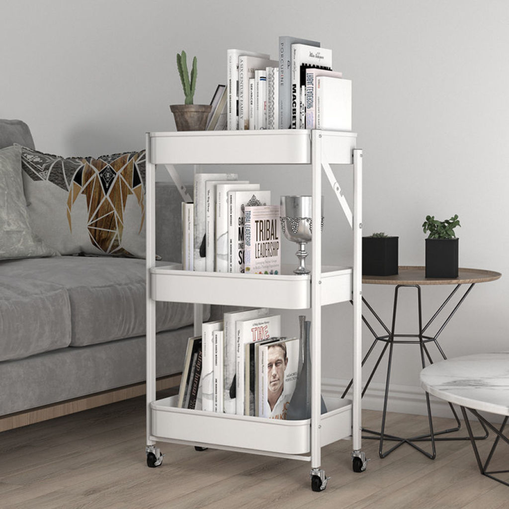 Folding Trolley Kitchen Shelf Multi-Layer Storage Rack Bathroom Bedroom Baby Products Mobile Storage Rack Folding Trolley Kitchen Shelf Multi-Layer Storage Rack Bathroom Bedroom Baby Products Mobile Storage Rack