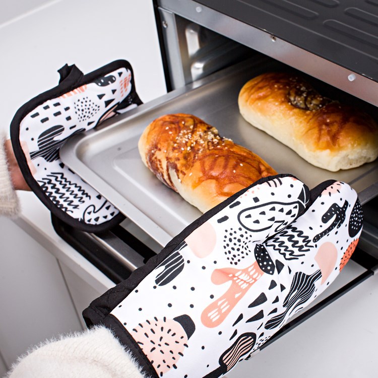 Kitchen Microwave Oven Heat Insulation Anti-Hot Gloves Microwave Insulation Pad High Temperature Resistant Oven Anti-Scald Baking Gloves
