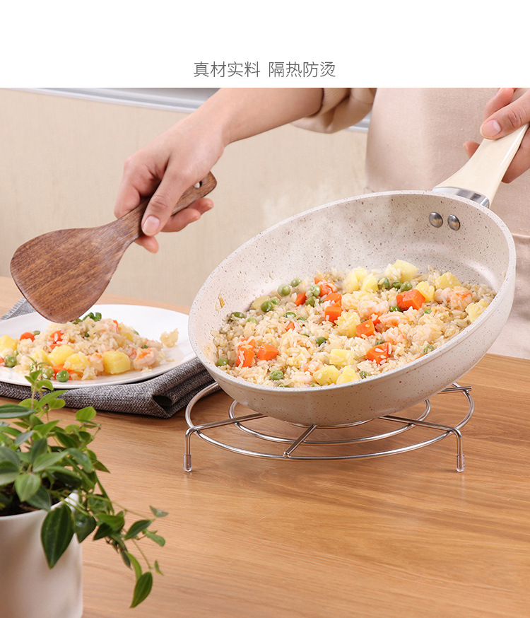Three-Leg round High Leg Stainless Steel Pot Rack Bold Thickening Heat Insulation Pad Kitchen Tools Anti-Scald Household Steamer