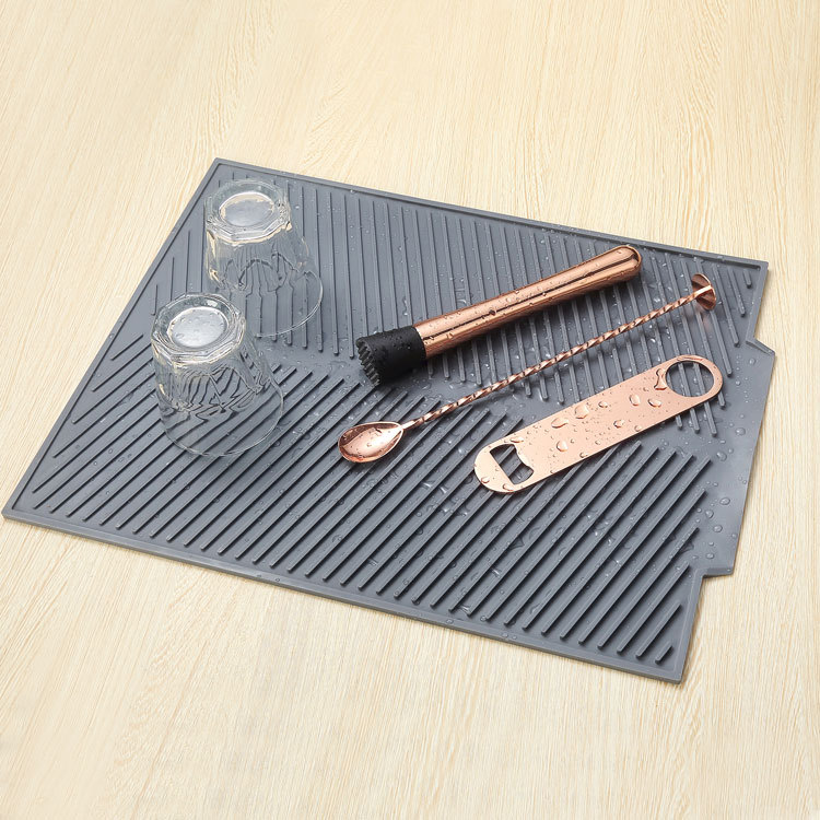 Spot Supply 324G Large Silicone Draining Pad Kitchen Multi-Functional Heat Insulation Drying Mat Kitchen Supplies