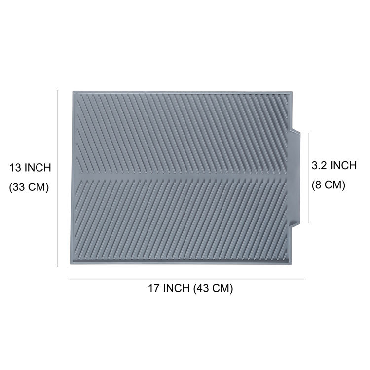 Spot Supply 324G Large Silicone Draining Pad Kitchen Multi-Functional Heat Insulation Drying Mat Kitchen Supplies