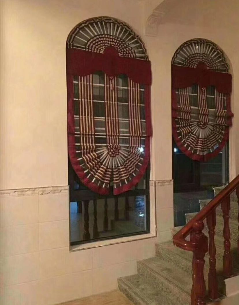Customized Fan-Shaped Roman Curtains Curtain Wholesale and Retail