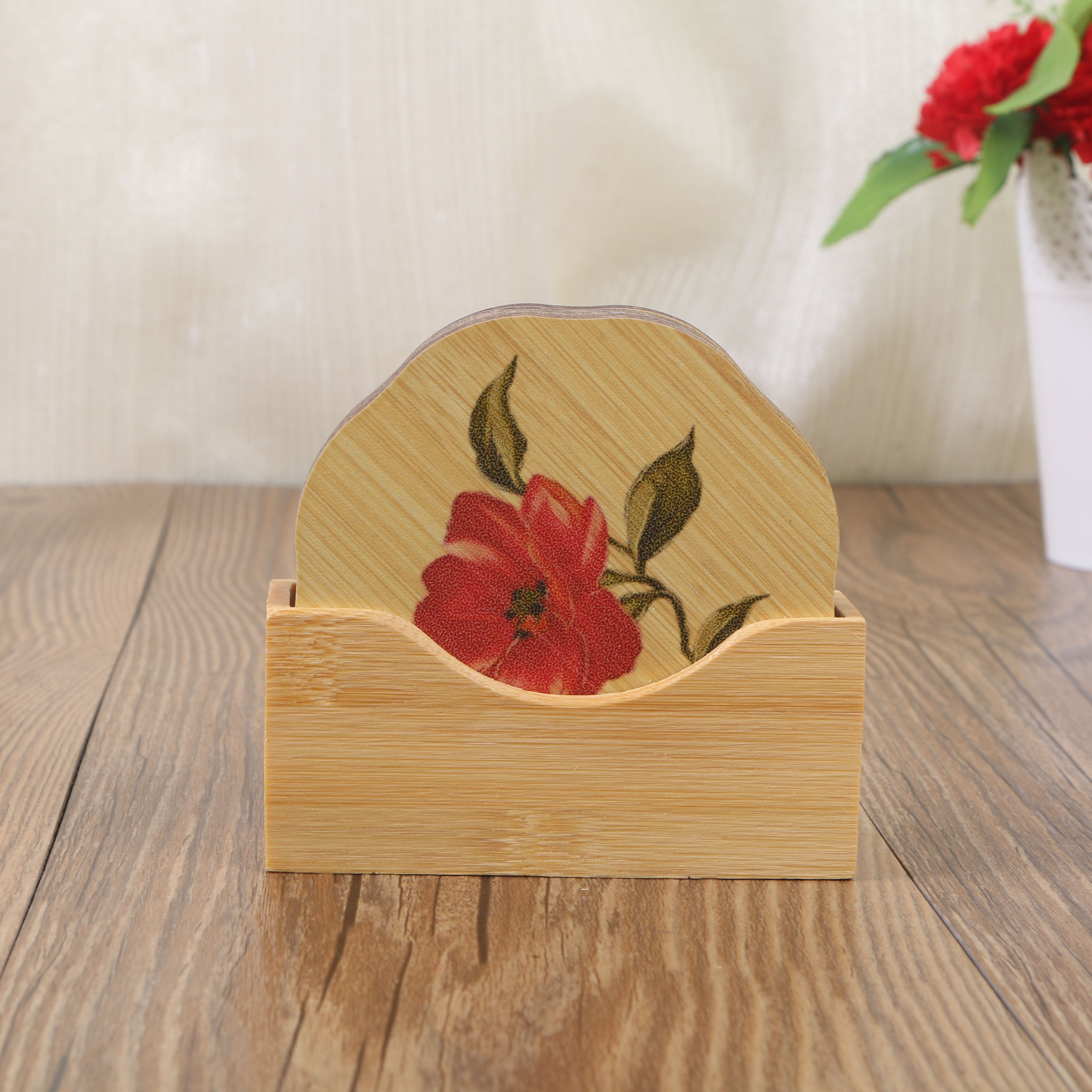 Wood Teacup Mat Thermal Insulation Pad Coffee Cup Mat Water Cup Cup Holder Heat Shielding Pad Tea Ceremony Accessories
