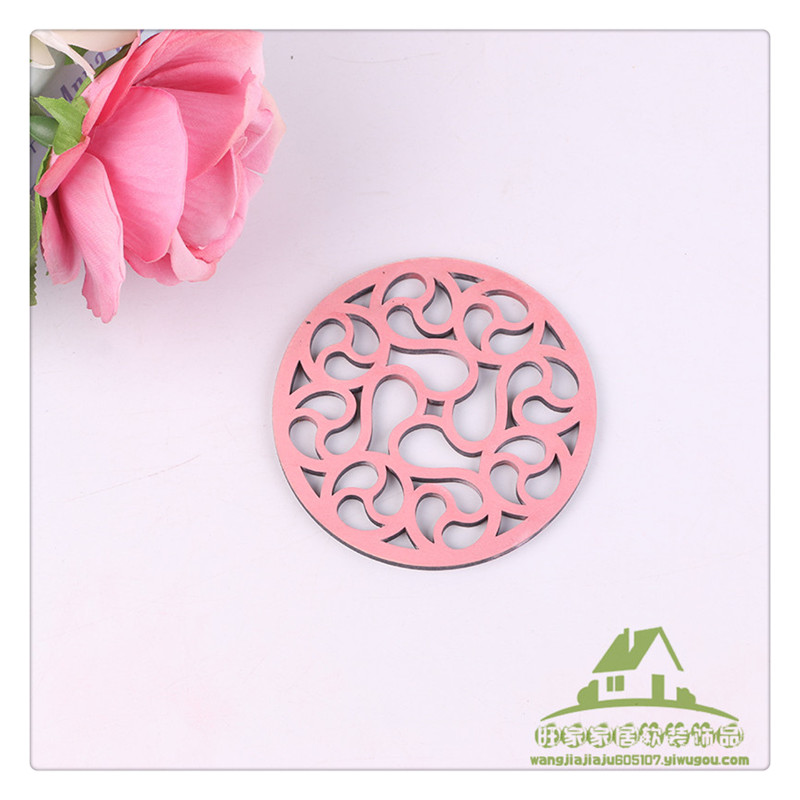 Creative hollow real wooden coasters ironing wood heat insulation bowl pad cartoon owl love