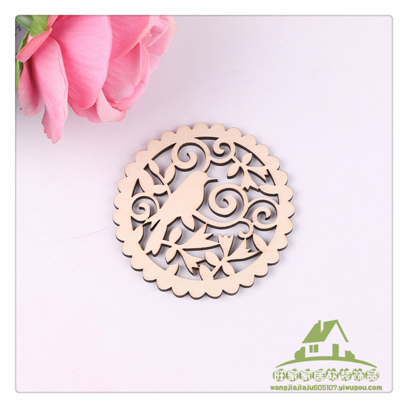 Creative hollow real wooden coasters ironing wood heat insulation bowl pad cartoon owl love