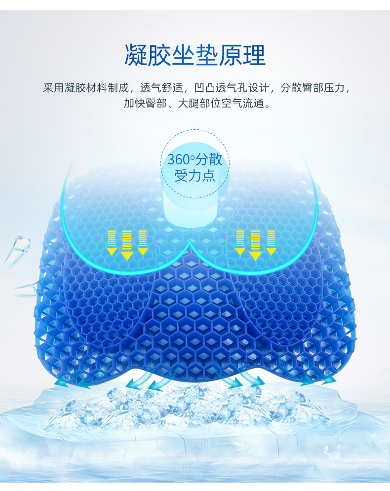 Multifunctional Honeycomb Gel Chair Cushion Car and Office Ice Pad Four Seasons Breathable Soft Cushion Summer Heat Insulation Egg Cushion Multifunctional Honeycomb Gel Chair Cushion Car and Office Ice Pad Four Seasons Breathable Soft Cushion Summer Heat Insulation Egg Cushion