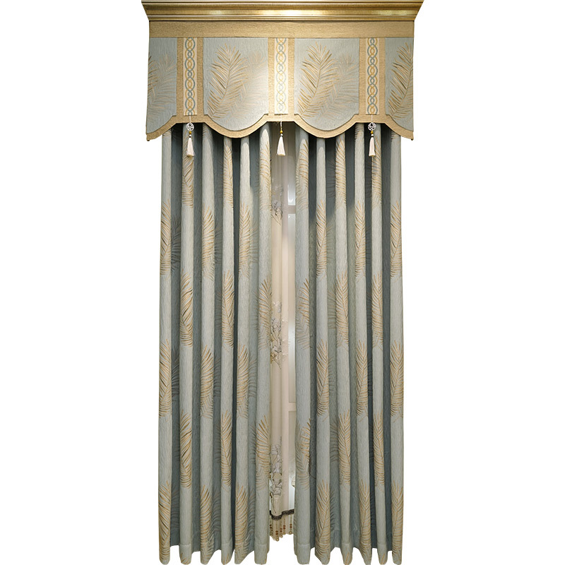 Factory Direct Sales New Chenille Jacquard Curtain High-End Living Room Bedroom Atmospheric Pastoral Nordic Curtains Finished Product
