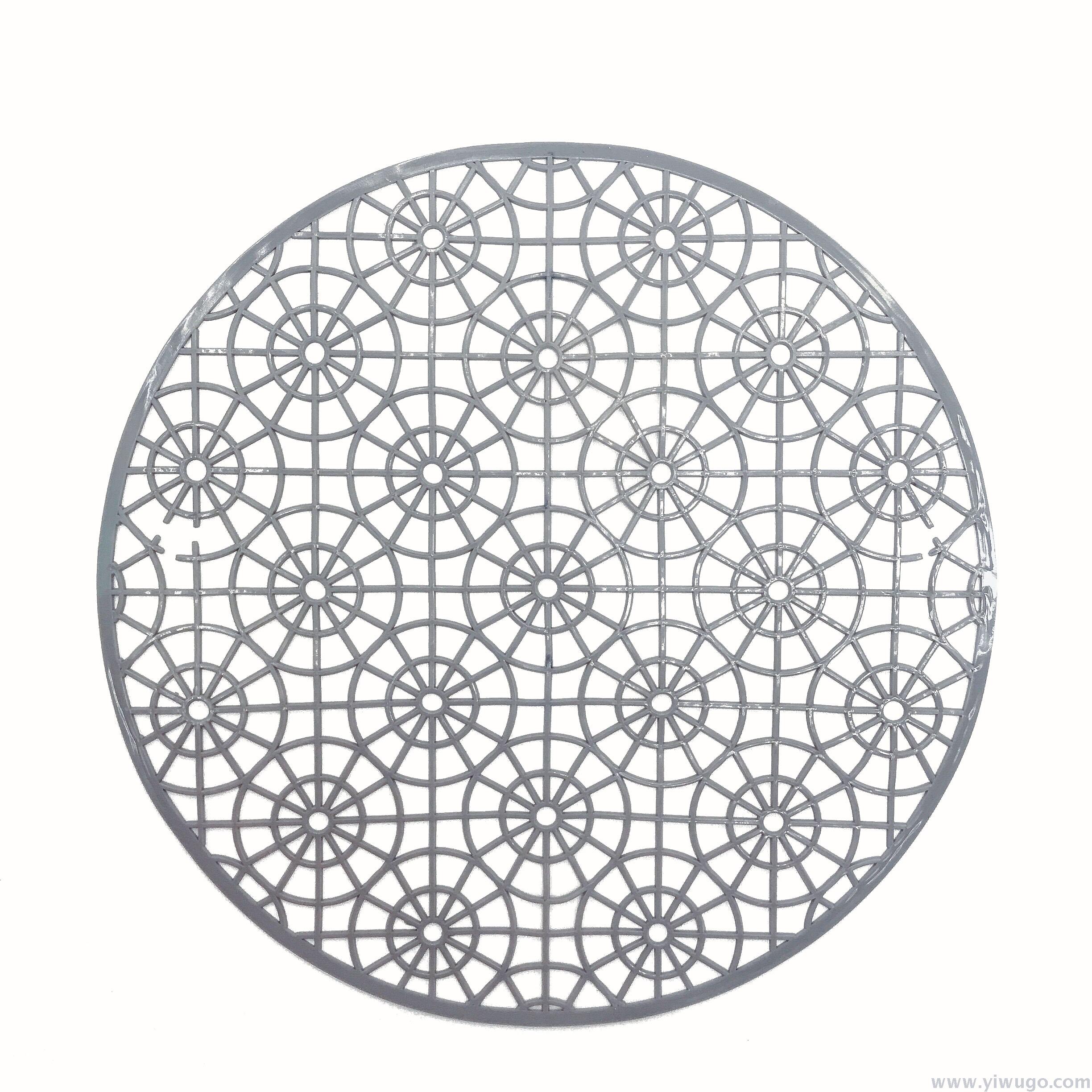 Manufacturer direct kitchen round hollow out non-slip mat household heat insulation sink pad