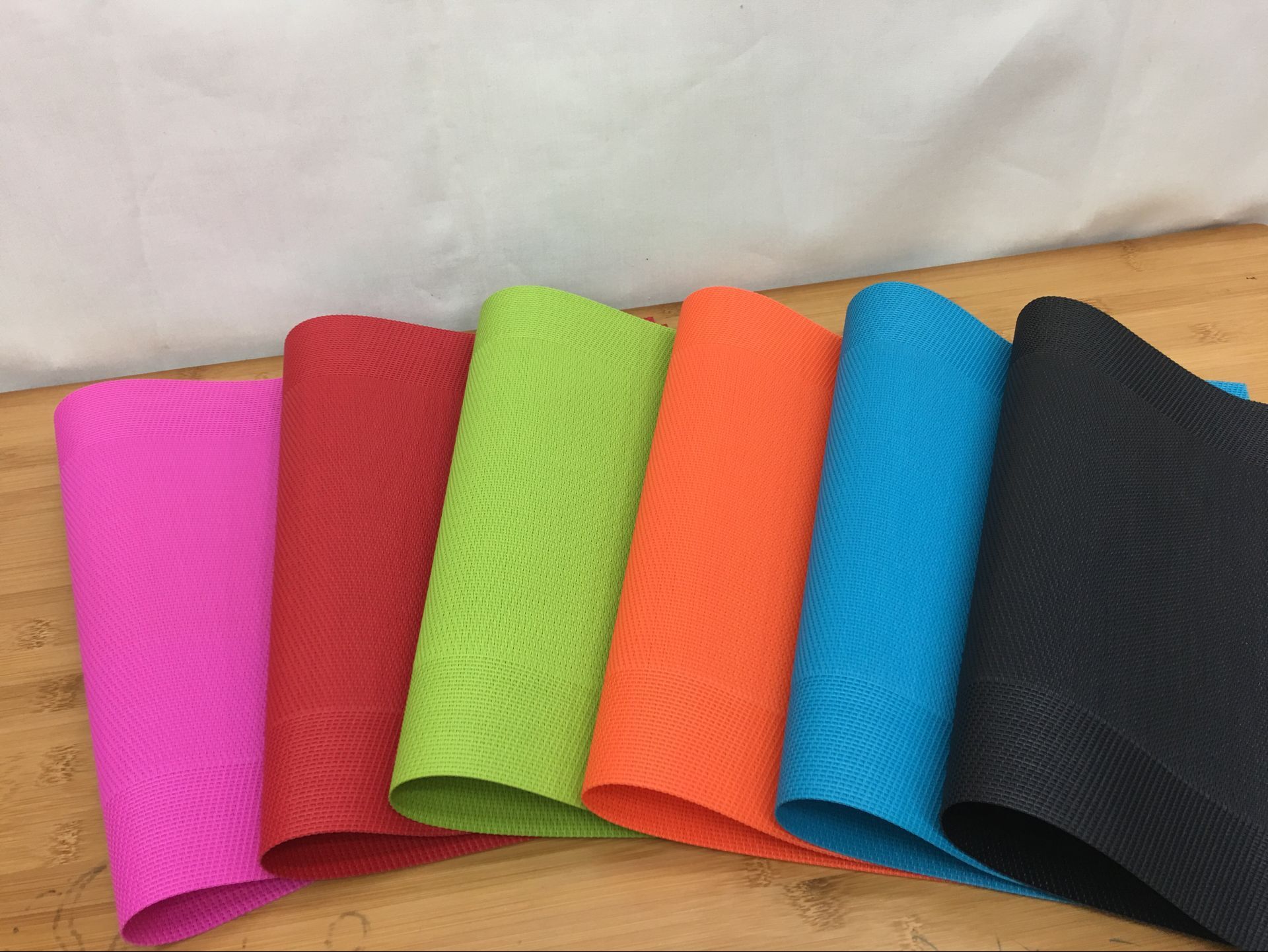 Square environment - friendly dining mat PVC western European food heat insulation pad rectangular Japanese style simple table mat cup mat use mat
