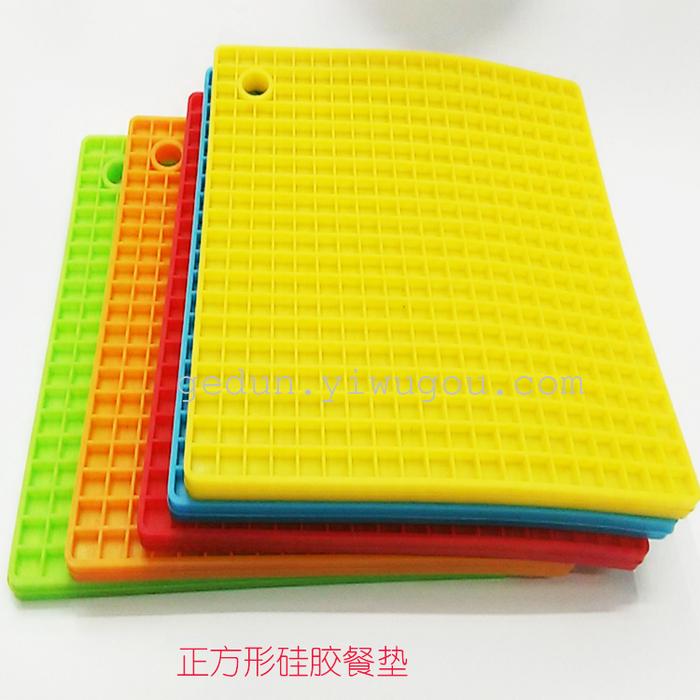 Explosion, thickened 83g insulation table mat silica gel square honeycomb heat insulation pad