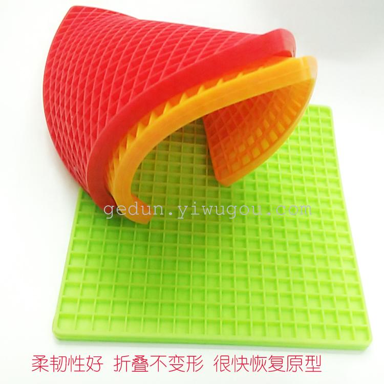 Explosion, thickened 83g insulation table mat silica gel square honeycomb heat insulation pad