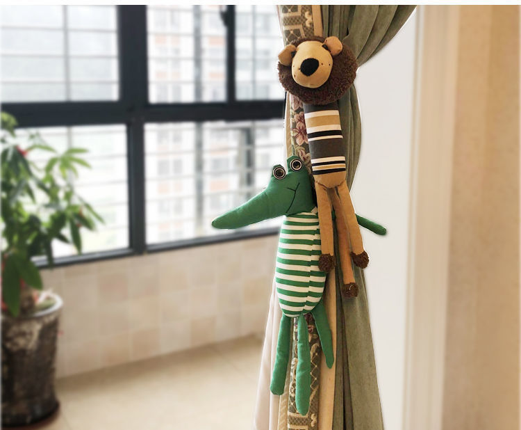 Cartoon Curtain Buckle Curtain Bandage a Pair of Animal Modeling Curtains Decoration a Pair of Animal Dolls Children's Room Decoration Cartoon Curtain Buckle Curtain Bandage a Pair of Animal Modeling Curtains Decoration a Pair of Animal Dolls Children's Room Decoration
