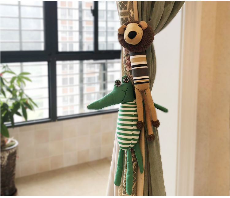 Cartoon Curtain Buckle Curtain Bandage a Pair of Animal Modeling Curtains Decoration a Pair of Animal Dolls Children's Room Decoration Cartoon Curtain Buckle Curtain Bandage a Pair of Animal Modeling Curtains Decoration a Pair of Animal Dolls Children's Room Decoration