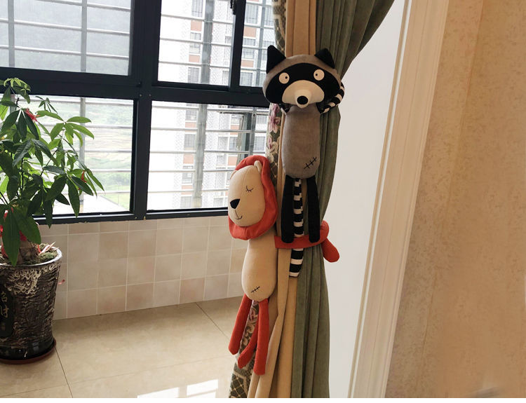 Cartoon Curtain Buckle Curtain Bandage a Pair of Animal Modeling Curtains Decoration a Pair of Animal Dolls Children's Room Decoration Cartoon Curtain Buckle Curtain Bandage a Pair of Animal Modeling Curtains Decoration a Pair of Animal Dolls Children's Room Decoration