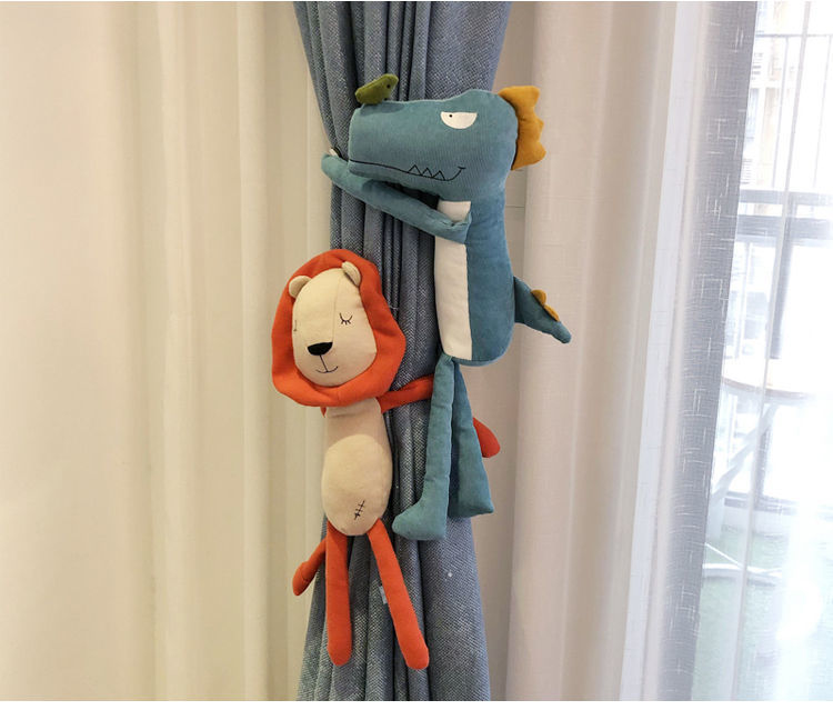 Cartoon Curtain Buckle Curtain Bandage a Pair of Animal Modeling Curtains Decoration a Pair of Animal Dolls Children's Room Decoration Cartoon Curtain Buckle Curtain Bandage a Pair of Animal Modeling Curtains Decoration a Pair of Animal Dolls Children's Room Decoration