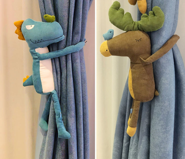 Cartoon Curtain Buckle Curtain Bandage a Pair of Animal Modeling Curtains Decoration a Pair of Animal Dolls Children's Room Decoration Cartoon Curtain Buckle Curtain Bandage a Pair of Animal Modeling Curtains Decoration a Pair of Animal Dolls Children's Room Decoration