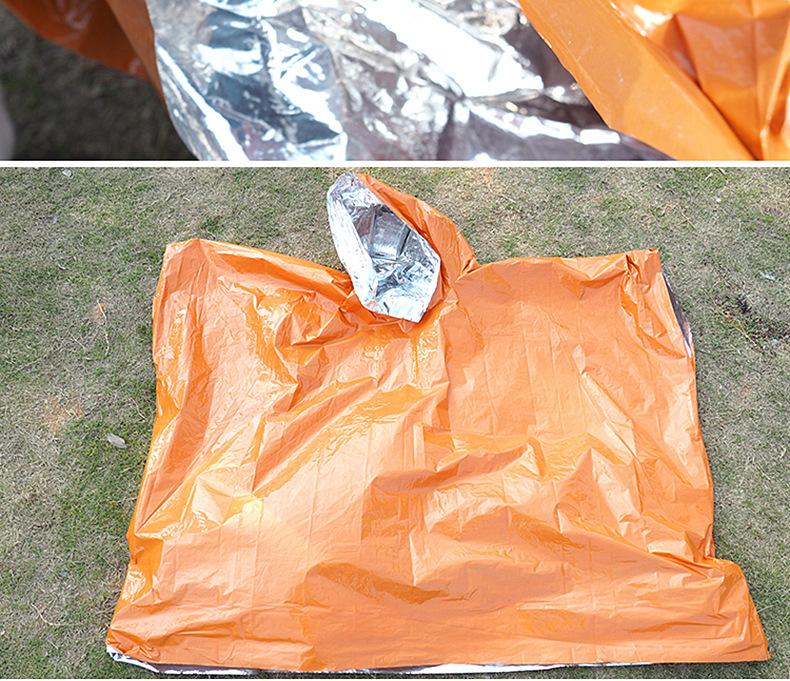 Cross-Border Spot PE Thickened Heat Insulation Insulation Emergency Blanket Emergency Tent First-Aid Sleeping Bags Outdoor Moisture Proof Pad Wholesale