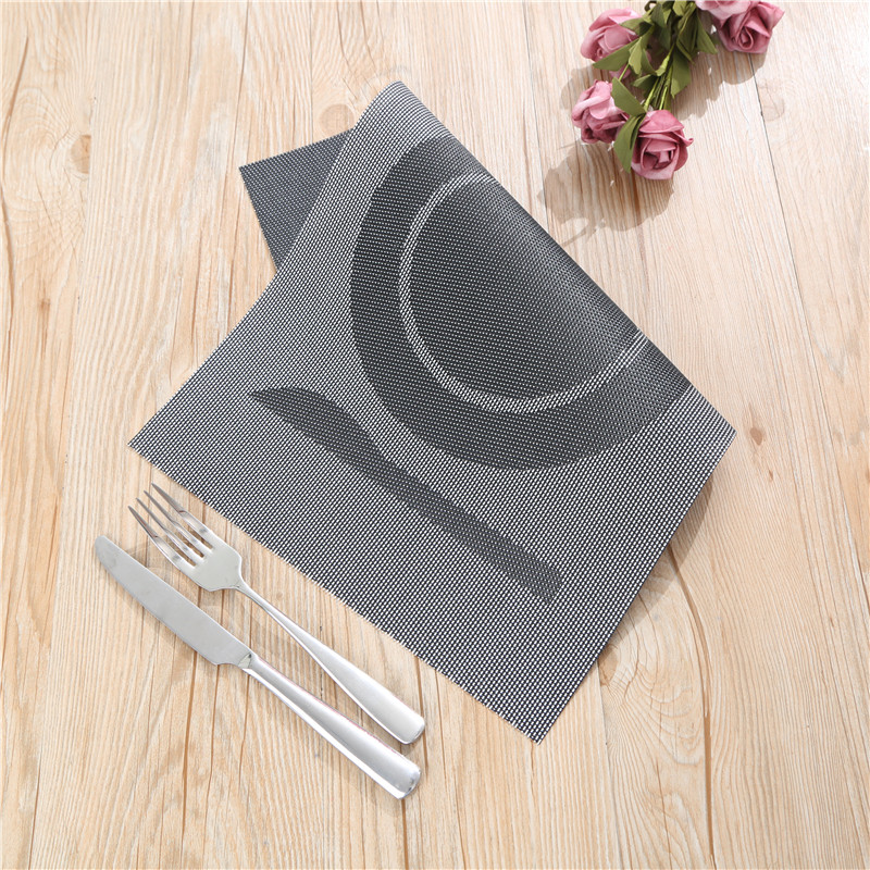 High-grade non-slip western food mat thickened PVC heat insulation pad plate hotel table mat hot table mat bowl pad