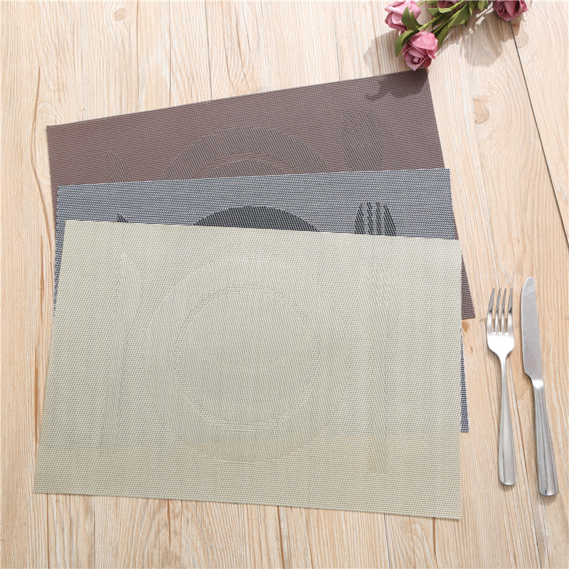 High-grade non-slip western food mat thickened PVC heat insulation pad plate hotel table mat hot table mat bowl pad