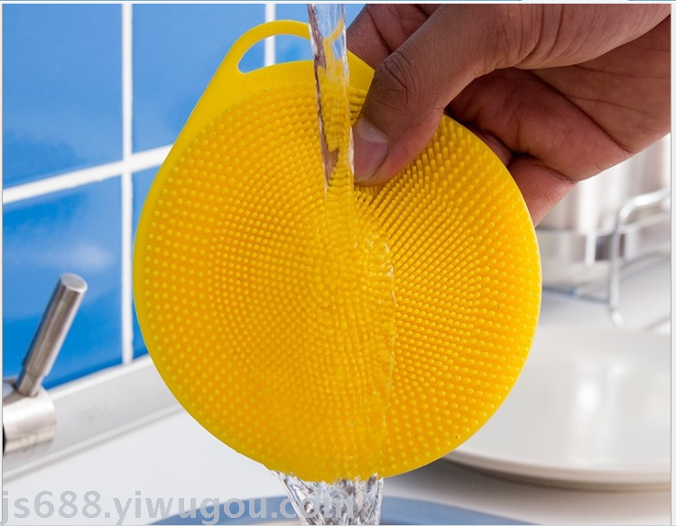 Dishwashing brush silicone cleaning brush kitchen cleaning dish god fruit and vegetable brush heat insulation pad