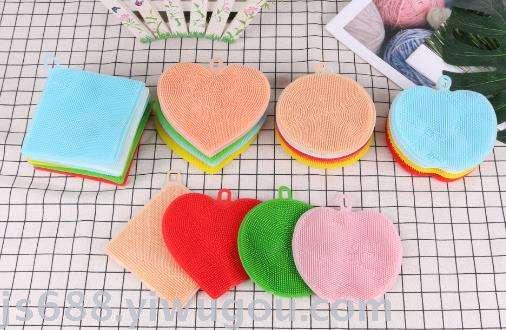 Dishwashing brush silicone cleaning brush kitchen cleaning dish god fruit and vegetable brush heat insulation pad Dishwashing brush silicone cleaning brush kitchen cleaning dish god fruit and vegetable brush heat insulation pad