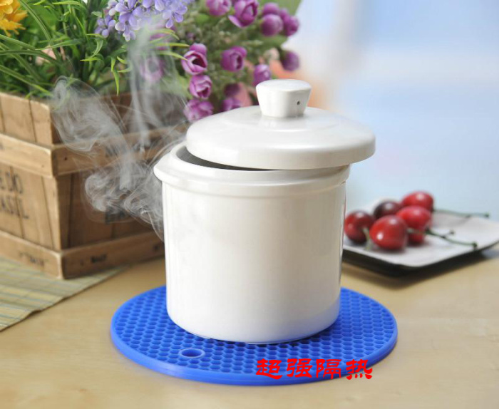 Honeycomb circular platinum silica gel table mat heat insulation pad thickening kitchen anti scald bowl pad pad
