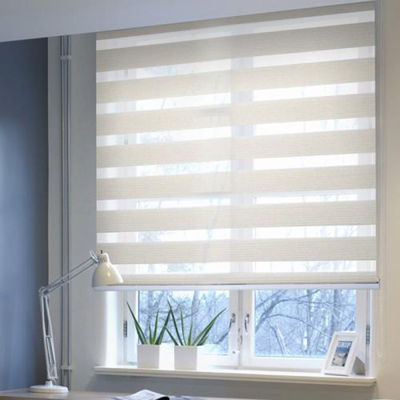 Factory Supply Office Bathroom Living Room Curtain Finished Product Customization Punch-Free Louver Room Darkening Roller Shade Curtains