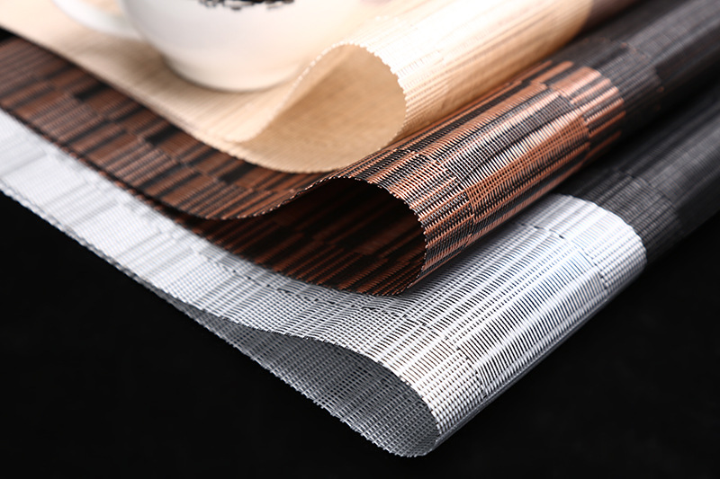 30*45 manufacturer direct selling hotel PVC woven heat insulation pad fashion and household tesling cup cushion for western food. 30*45 manufacturer direct selling hotel PVC woven heat insulation pad fashion and household tesling cup cushion for western food.