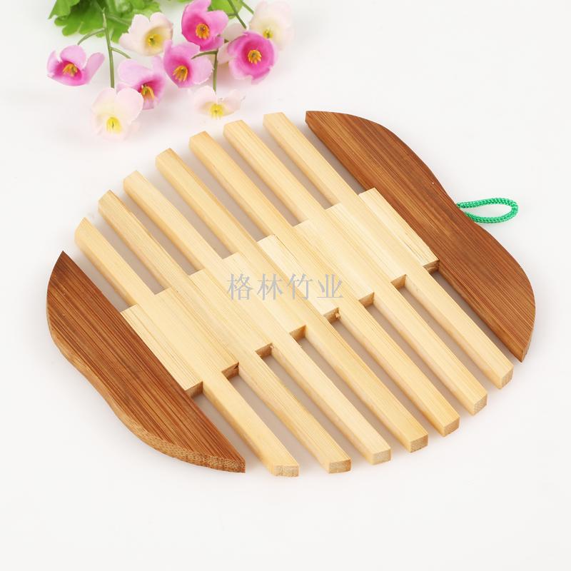 Factory direct selling delicate bamboo heat insulation pad lovely fish-classic square table pad hot pot shape cushion