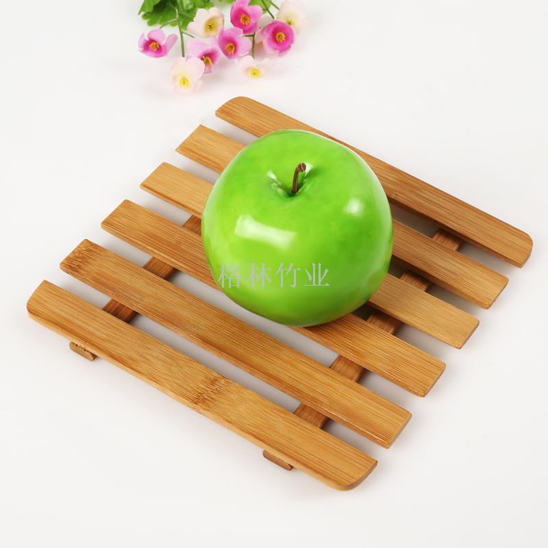 Factory direct selling delicate bamboo heat insulation pad lovely fish-classic square table pad hot pot shape cushion