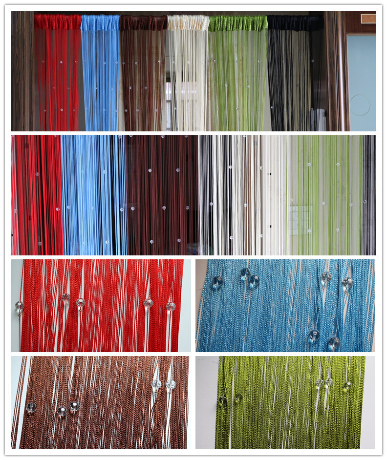 Partition Curtain Door Curtain Crystal Beads Curtain Line Bead Curtain Room Decorative Curtains Living Room Beauty Salon Ready-Made Curtain