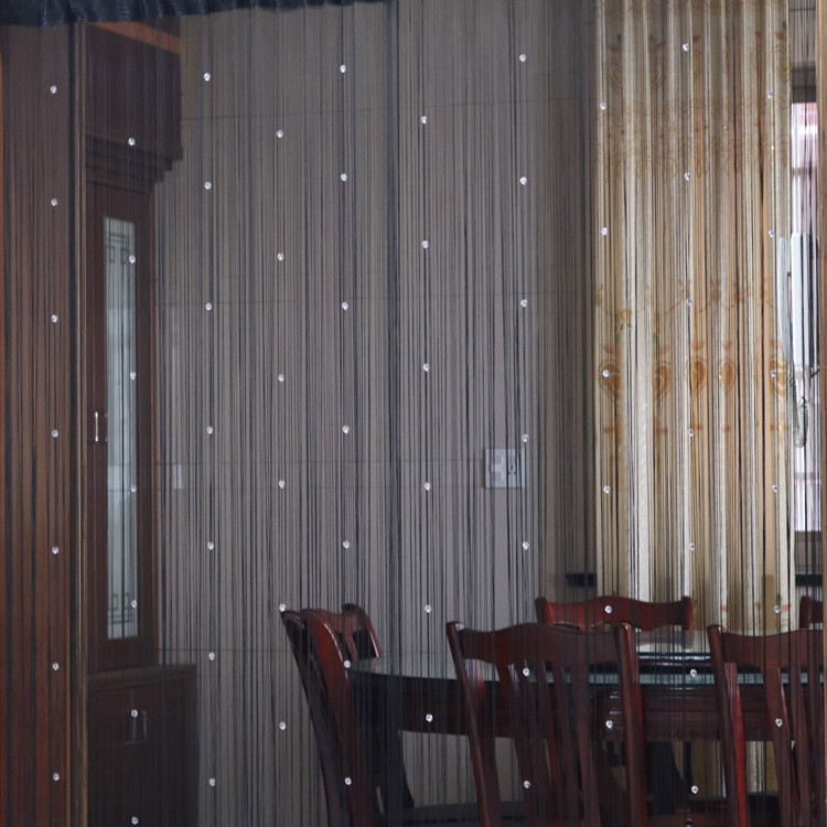 Partition Curtain Door Curtain Crystal Beads Curtain Line Bead Curtain Room Decorative Curtains Living Room Beauty Salon Ready-Made Curtain