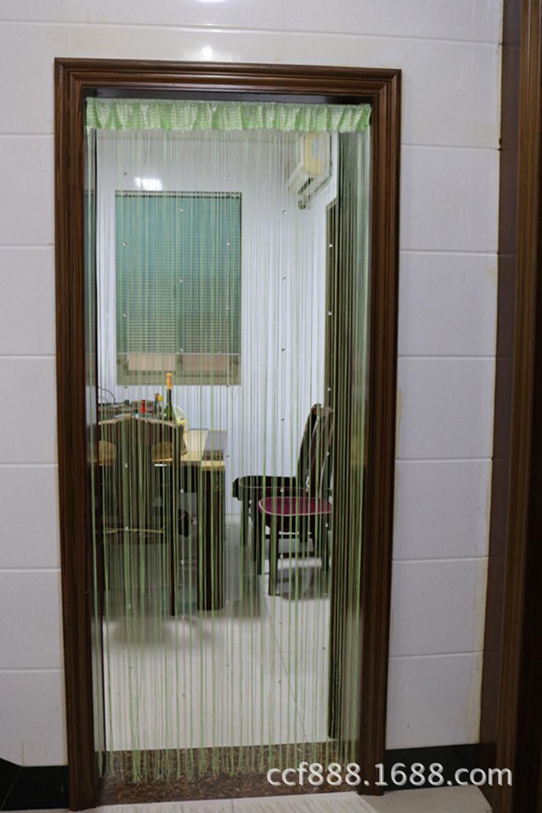 Partition Curtain Door Curtain Crystal Beads Curtain Line Bead Curtain Room Decorative Curtains Living Room Beauty Salon Ready-Made Curtain