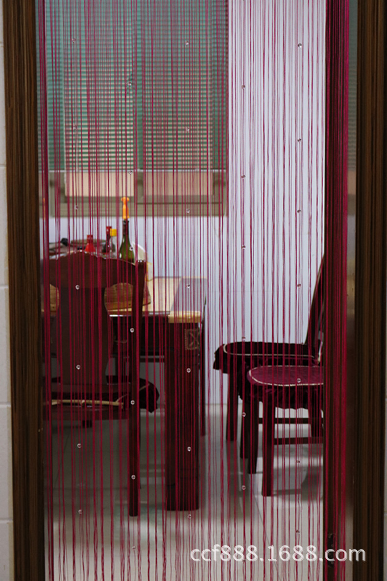 Partition Curtain Door Curtain Crystal Beads Curtain Line Bead Curtain Room Decorative Curtains Living Room Beauty Salon Ready-Made Curtain