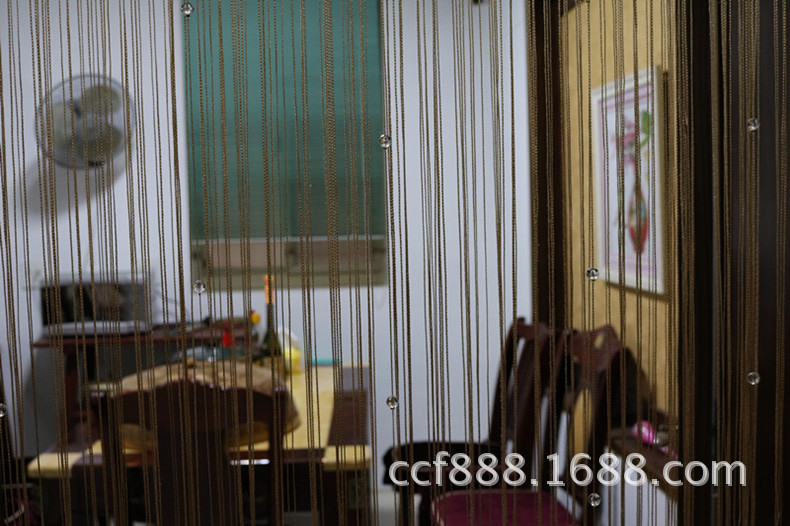 Partition Curtain Door Curtain Crystal Beads Curtain Line Bead Curtain Room Decorative Curtains Living Room Beauty Salon Ready-Made Curtain