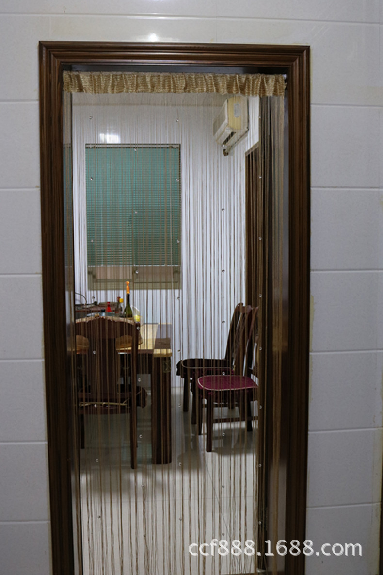 Partition Curtain Door Curtain Crystal Beads Curtain Line Bead Curtain Room Decorative Curtains Living Room Beauty Salon Ready-Made Curtain