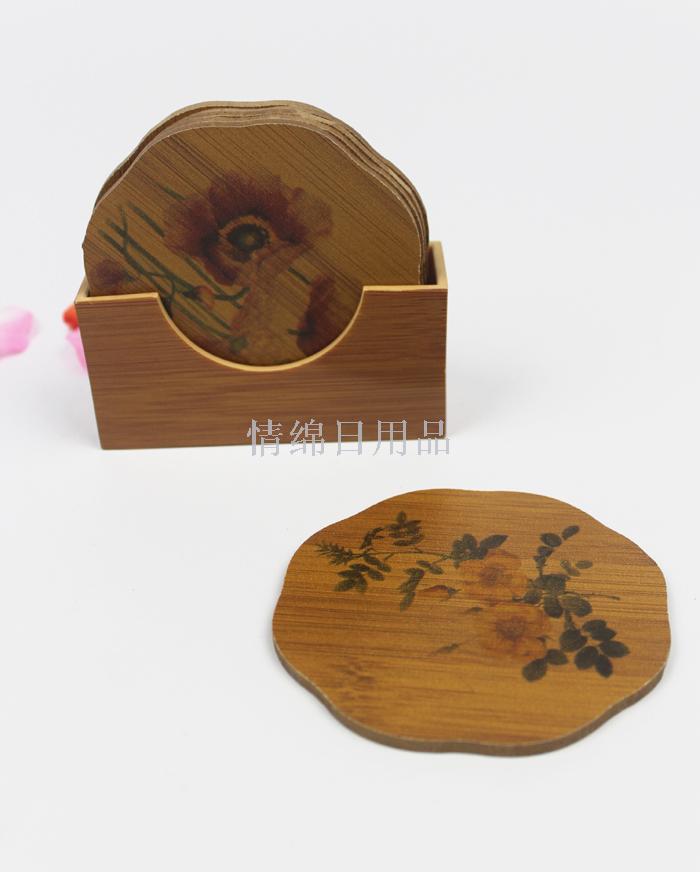Bamboo heat insulation pad thickening anti hot table mat
