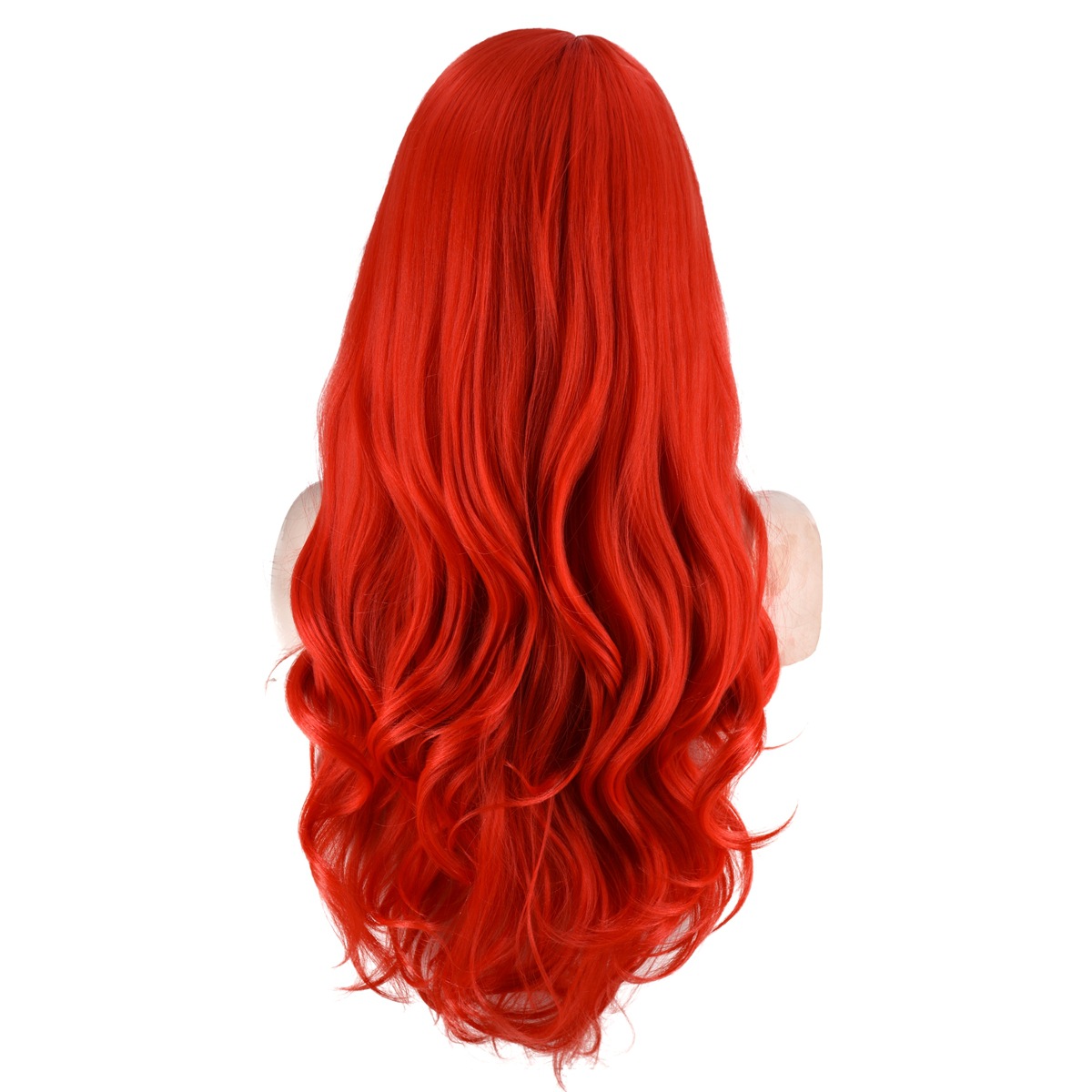 DC Comics Justice League. Princess Luala Sea Back Red Big Wave Curly Hair Cosplay Wig Sheath