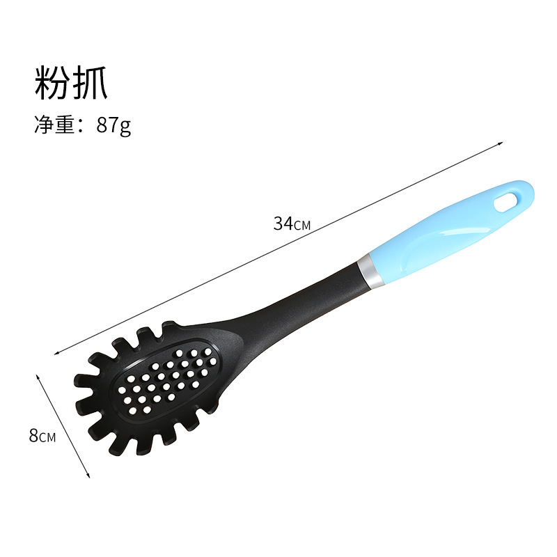 Plastic Handle Nylon Kitchenware 7-Piece Set Non-Stick Pan Spatula Soup Spoon Kitchen Cooking Tools Matching Bracket Plastic Handle Nylon Kitchenware 7-Piece Set Non-Stick Pan Spatula Soup Spoon Kitchen Cooking Tools Matching Bracket