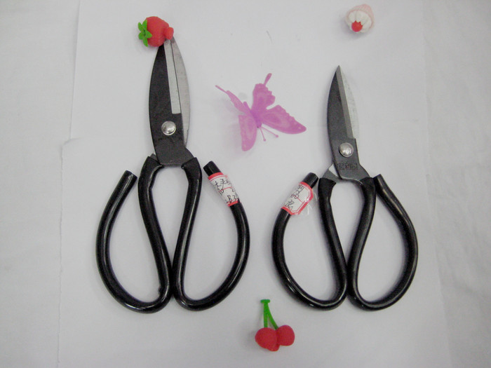 Factory direct KW-the short metal cutting scissors cloth cut in civilian leather trim red sleeve s