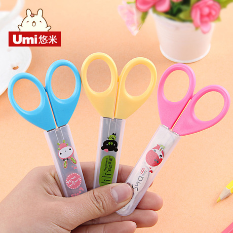 Yinfeng Safety Scissors Creative Stationery Lily Happy Children Cartoon Paper Cutter Handmade Work Art Knife Wholesale