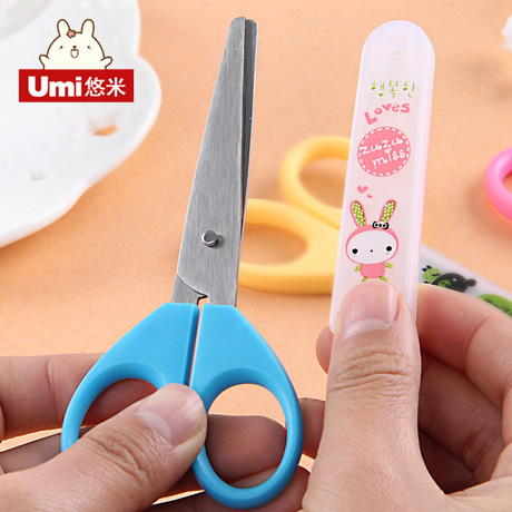 Yinfeng Safety Scissors Creative Stationery Lily Happy Children Cartoon Paper Cutter Handmade Work Art Knife Wholesale